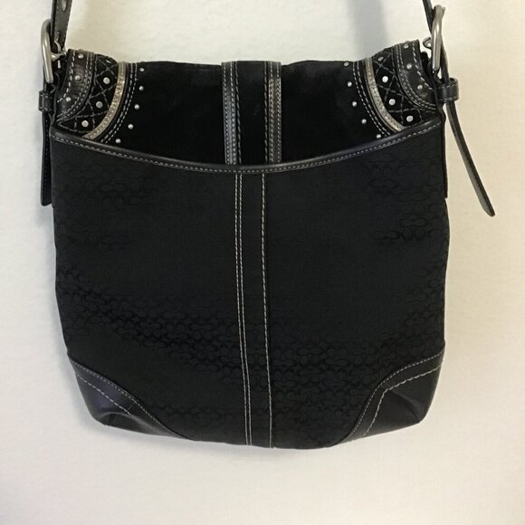 Coach Soho Signature Black Crossbody Shoulder Bag - Picture 4 of 15